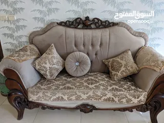  6 طقم كنب 7مقاعد ثلاثيه ثنائية كرسي عدد 2