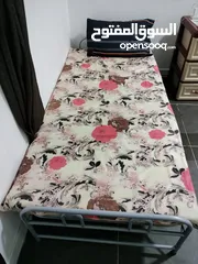  4 Folding Steel New Bed with Mattress