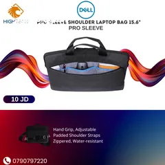  1 Dell Pro Sleeve Laptop Bag -حقيبة كتف لابتوب ديل اسود .