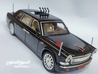  1 مجسم سيارة الرئيس الصيني حديد قياس 1/24 بتفتح كل الابواب وكاله . 30 دينار