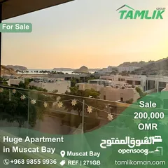  1 Huge Sea View Apartment for Sale in Muscat Bay REF 271GB