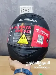  5 خوذت LS2   حجم XL  الون كاتم  جديده مع مستلزمات 3 اقنعه للوجه مع ستاند للكمره وجوال. وعلاقه للخوذه