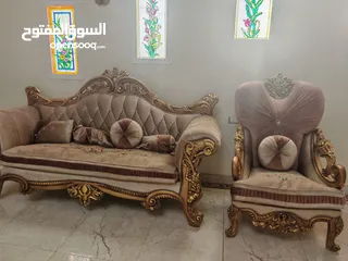  5 طقم اثاث مصري لسبعة اشخاص نظيف