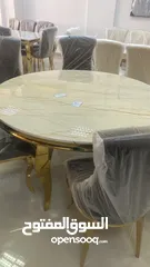  18 Dining Table Marble and Wood