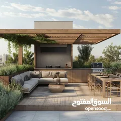  3 شقة ارضية مع ترس للبيع في خلدا بمساحة بناء 200م