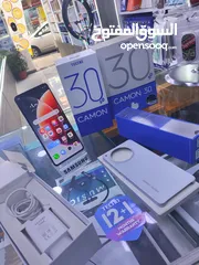  12 حبه عن الجديده CAMON 30 5G جيجا 512 رام 24 معه كامل اغراضو وسماعه الاصلية متوفر توصيل