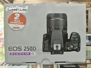  2 كاميرا كانون 250d مستعملة للبيع