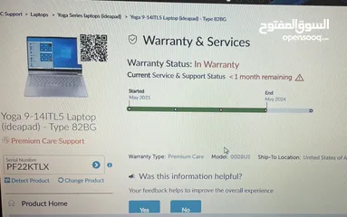  6 Lenovo Yoga 9-14ITL5 IdeaPad -8GB -256 GB ssd - Touch screen