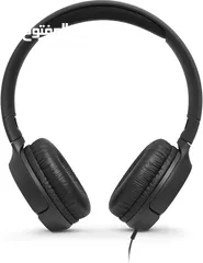  4 سماعات JBL اصلي كيبل مع مايكروفون Jbl Tune 500 Headband with Black Wire Headphones and Microphone