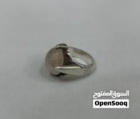  3 خاتم در نجفي دموي، صياغة ثقيلة، 10 غرام فضه  مقاس 13.5