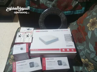  3 كاميرات مع ديفي ار جميع الوصلات جديد غير مستعمل هارد ديسك 1تيرا