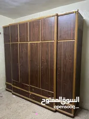  3 خزانة طابقين 6 درف تفصيل ثقيل لاتيه ومحرفة زان بحالة ممتازة للبيع