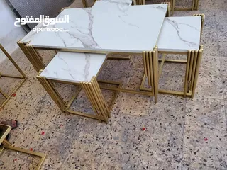  16 طرابيزات حديد باسعار مميزه لون ذهبي و فضي كل موديل الو سعر مختلف