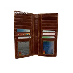  3 Companion Long Bi-Fold Leather Wallet and Card Holder - Slim Fit Pocket Size