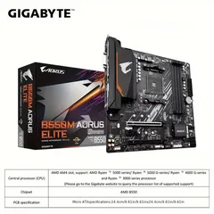  2 مذربورد اوروس لمعالجات اي ام دي رايزن جيل 3000 - 5000 GIGABYTE B550M AORUS ELITE DDR4/AMD RYZEN CPU
