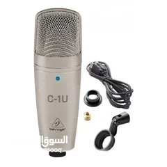  2 ميكرفون Behringer C-1U Professional Large-Diaphragm Studio Condenser USB Microphone