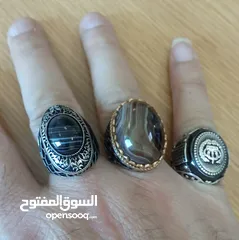  25 خواتم فضه ستاتي مطعمه بالاحجار