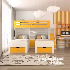  1 تخت طابقين بثلاث اسره