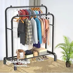  3 بكمية محدودة جداً و بأقل سعر توفر الآن ستاند مزدوج معدني لتعليق الملابس بشكل انيق وفر مساحة بمنزلك
