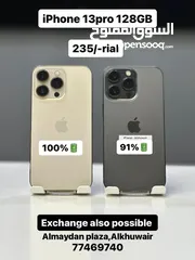  1 iPhone 13 Pro -128 GB - Good phones - Battery 100%, 91%