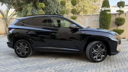  7 هونداي توسان NLine ترخيص 2022 محرك 1600 هايبرد plug in/يقطع على الشحنه 65 كيلو متر 271 حصان