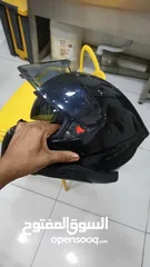  1 fully black helmet with double derring lock *Urgent sale