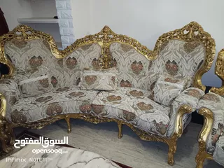  2 طقم كنب مصري فاخر حفر 14مقعد