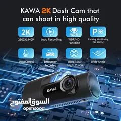  4 كاميرا KAWA Dash Cam جودة عالية وتحكم بالصوت