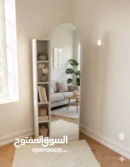  12 مرآة أرضية فاخرة مع رفوف جانبية – قطعة ديكور تخطّف الأنظار حوّلي أي زاوية في بيتك لمساحة أني