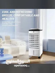  1 مكيف يعمل بالماء والثلج ماركة DSP بقدرة 65 واط مع شاشة عرض ديجيتال وزاوية دوران 120 درجة وخزان مياه