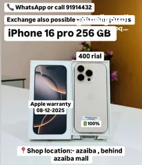  1 iPhone 16 Pro 256 GB Fabulous Device  with box and warranty - 100% Battery - Best Condition