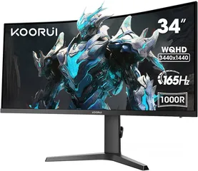  2 شاشه جيمنج منحنيه Koorui 34e6uc 34inch