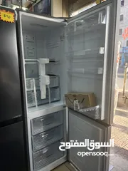  4 ثلاجة شارب 4 أبواب انفيرتر ستيل واسود