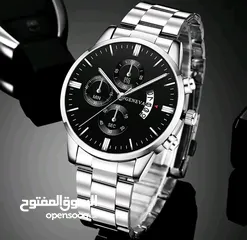  7 ساعه رجاليه فولاذيه المقاومه لي الصدا ووتش الفاخر جميله الساعه أنا شخصينه مستخدمه والله افضل الساعات