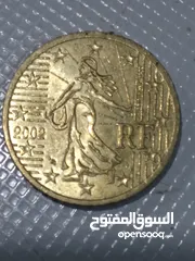  6 50 سنت اورو 2002 فرنسا، عملة ناذرة