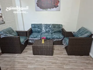  2 طقم رتان خماسي جديد مجلتن فقط بي 100 دينار