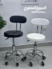  2 كراسي طبيب كراسي مختبر كرسي فوم مختبر عالي الجودة ومتوفر مع ظهر باللونين الابيض واسود باقل اسعار
