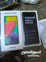  2 مش مصلح Samsung M53 5G رام 16جيجا 256 أغراضة والكرتونه الأصلية متوفر توصيل