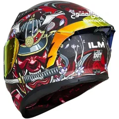  2 خوذه ilm نضيفه مصنف ECE+DOT مقاس XL