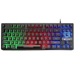  1 كيبورد ميكانيكي سلكي ZIYOULANG K2 USB WIRED KEYBOARD BLUE SWITCH 80%