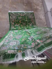  4 سجادة حرير طبيعي قم ايراني يدوي