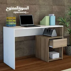  1 مكتب دراسة وطاولة كمبيوتر مع درج
