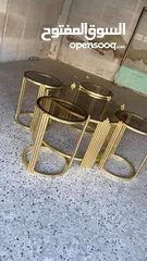  21 طرابيزات حديد باسعار مميزه لون ذهبي و فضي كل موديل الو سعر مختلف
