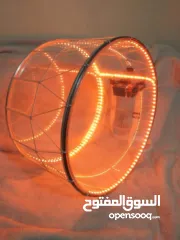  6 طبول للدبكات شفاف مع اضاءة متغيرة عدة الوان