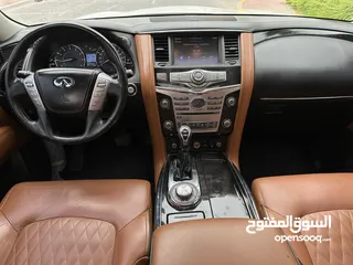  7 للبيع انفينتي QX80 موديل 2019 خليجي من داخل زعفراني فلل اوبشن كاااملة المواصفات  قمة فالنظافة