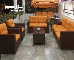  11 طقم راتان 5 مقاعد 125د شامل توصيل داخل عمان  يتوفر أطقم رتان سباعي  يتوفر جميع الالوان  راتان بيور