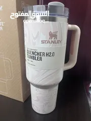  1 اصلي Stanley tumbler مطره ستانلي ، مع مصاصه (شلمونة)  Stanley Rose Quartz Swirl 40oz