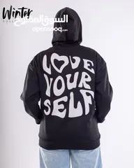  7 n  سويت شيت Love Your self  خامة ميلتون مبطن  الوان : اسود / ابيض / اخضر / لبني مقاسات :