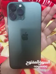  1 Alpine green iphone 13pro max , 256gb, esim, available with box and airpods 200kd