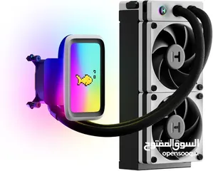  1 Hyte Thicc Q60 240mm CPU Liquid Cooler With IPS 5 inch LCD تبريد مائي  احترافي